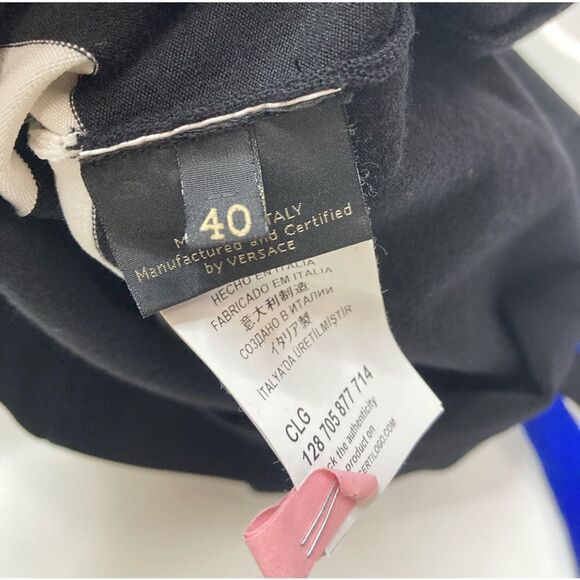 Versace Stretchy Turtleneck Top Women Size 6 or 40 Multicolor Long Sleeve - Picture 7 of 14